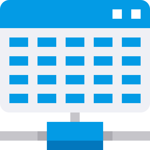 Calendario Pixelmeetup Flat icono