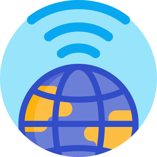 réseau mondial Detailed Flat Circular Flat Icône
