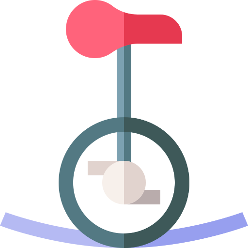 Unicycle Basic Straight Flat icon