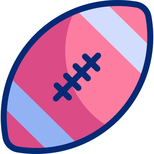 pelota de rugby Basic Accent Lineal Color icono