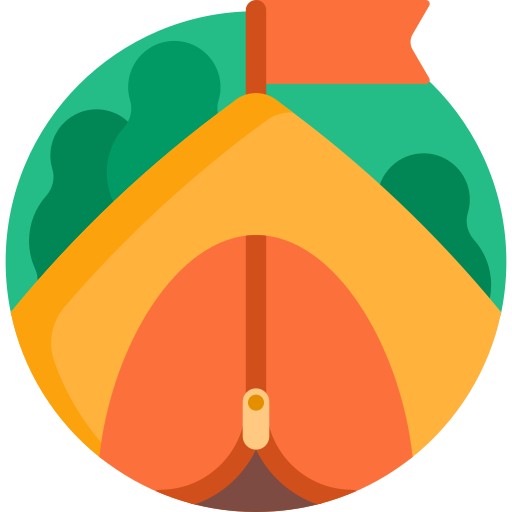 Tent Detailed Flat Circular Flat icon