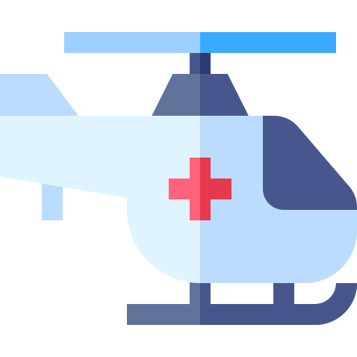 Helicopter Basic Straight Flat icon