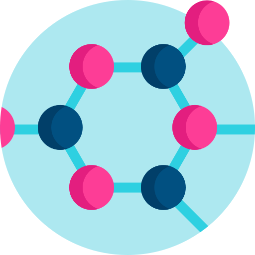 molecola Detailed Flat Circular Flat icona