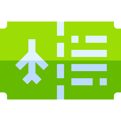 flugzeugticket Basic Straight Flat icon