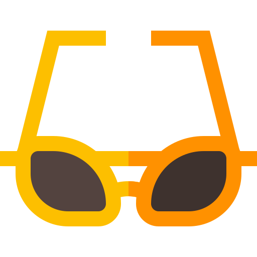 Eye glasses Basic Straight Flat icon