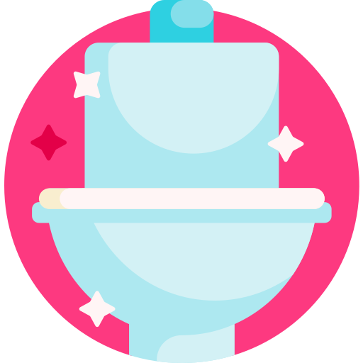 toilette Detailed Flat Circular Flat icona
