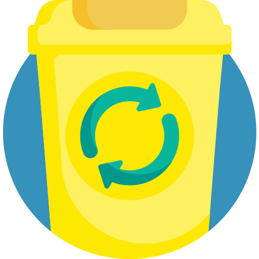 Trash bin Detailed Flat Circular Flat icon