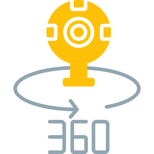 cámara 360 Generic color fill icono