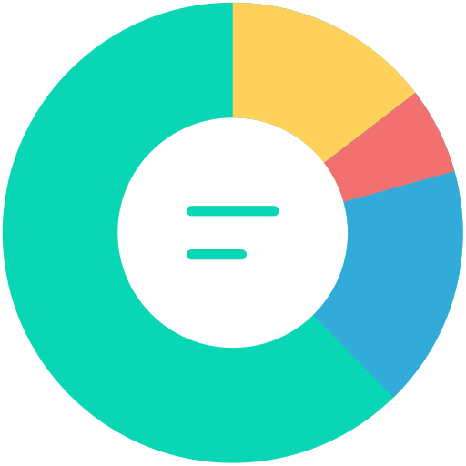 aumento de las estadísticas del gráfico Generic color fill icono
