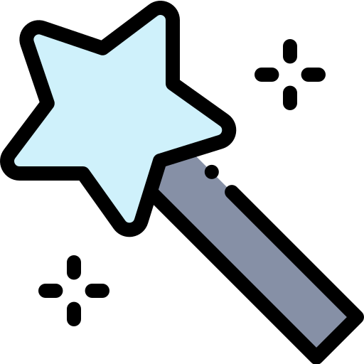 Magic wand Detailed Rounded Lineal color icon