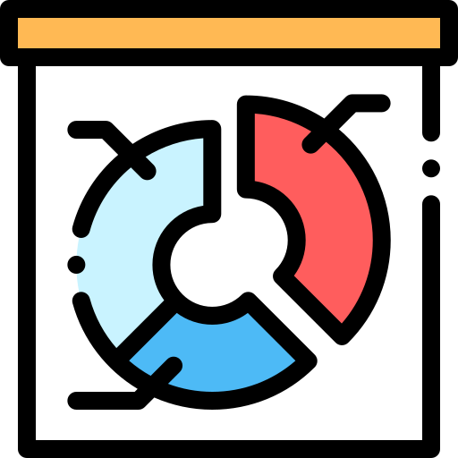 diagramme circulaire Detailed Rounded Lineal color Icône