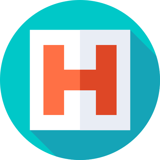 Hospital Flat Circular Flat icon