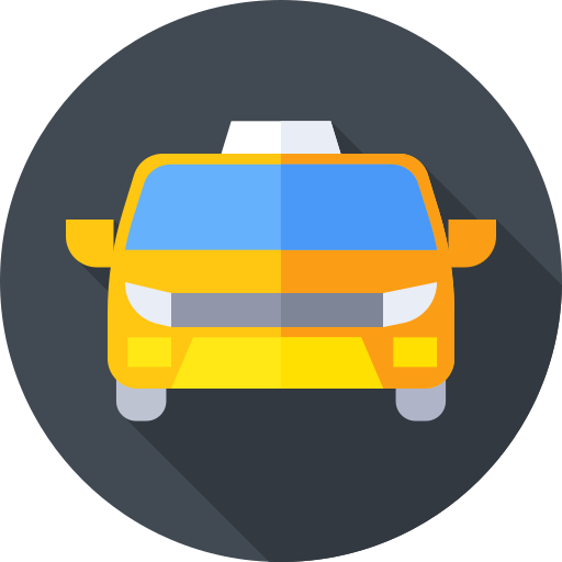 Taxi Flat Circular Flat icon