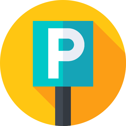 Parking Flat Circular Flat icon