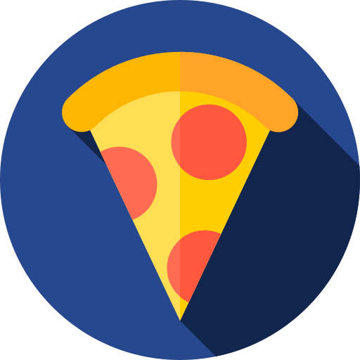 Rebanada de pizza Flat Circular Flat icono