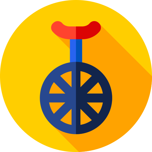 Monociclo Flat Circular Flat icono