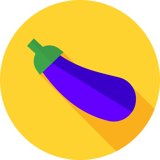 aubergine Flat Circular Flat icoon