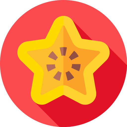 stella di frutta Flat Circular Flat icona