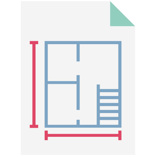 House plan Generic color fill icon