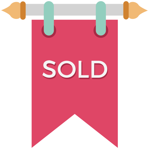 Sold sign Generic color fill icon