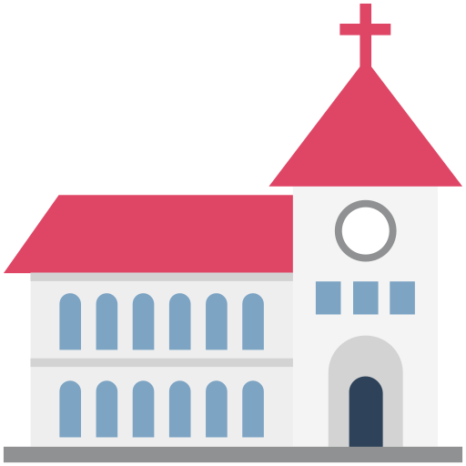 budynek kościoła Generic color fill ikona