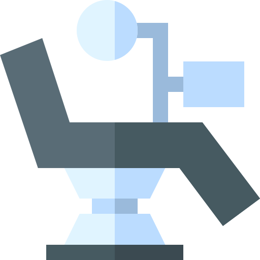 tandarts stoel Basic Straight Flat icoon