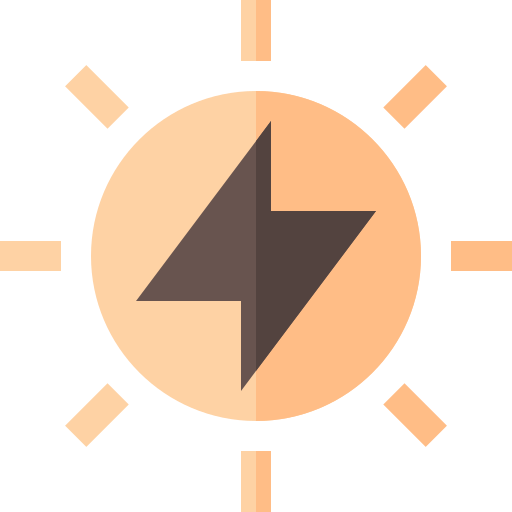 Solar energy Basic Straight Flat icon