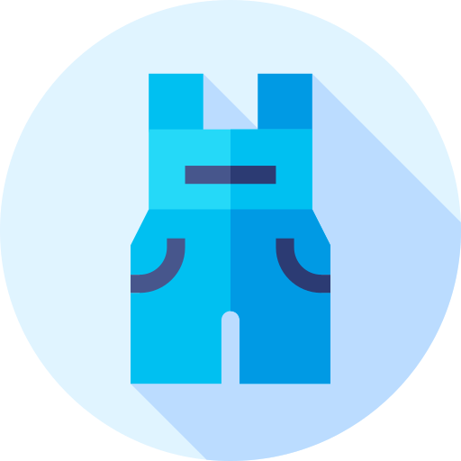 Overalls Flat Circular Flat icon