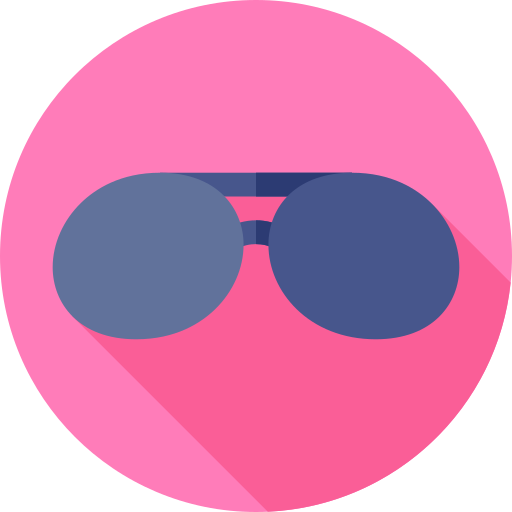 Glasses Flat Circular Flat icon