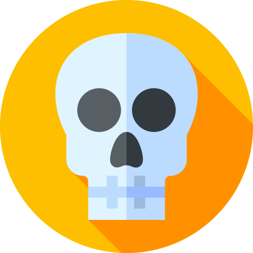 Cráneo Flat Circular Flat icono