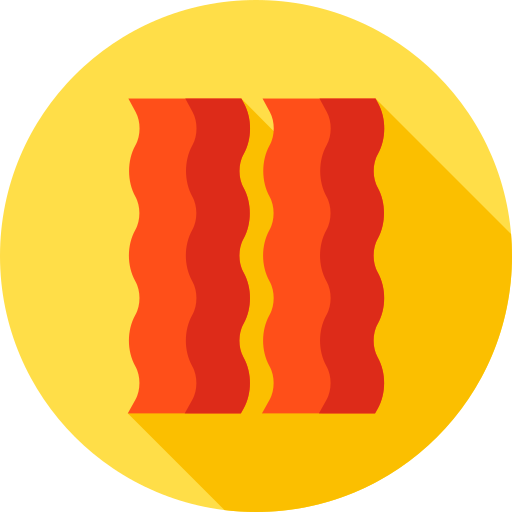Bacon Flat Circular Flat icon
