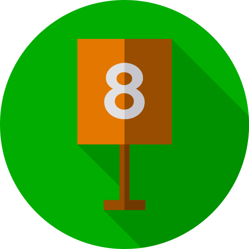 Número Flat Circular Flat icono