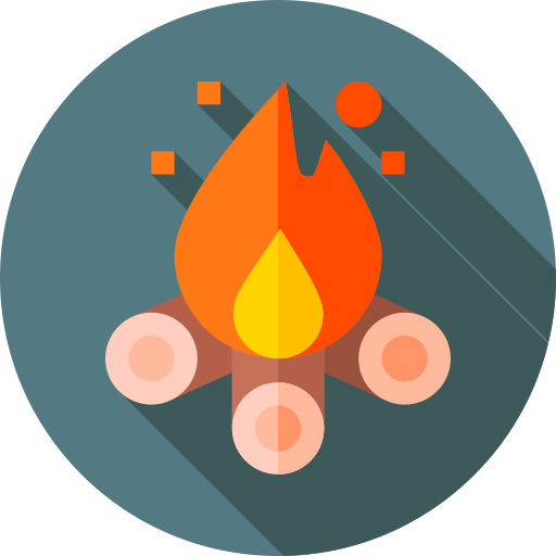 Campfire Flat Circular Flat icon