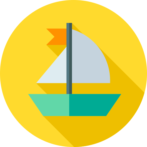 Boat Flat Circular Flat icon