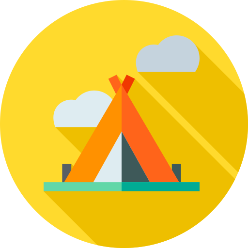 Tent Flat Circular Flat icon