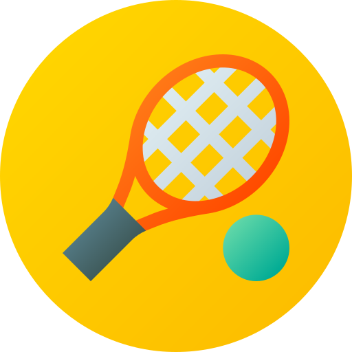 테니스 Flat Circular Gradient icon