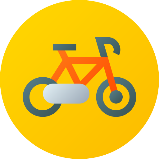 自転車 Flat Circular Gradient icon
