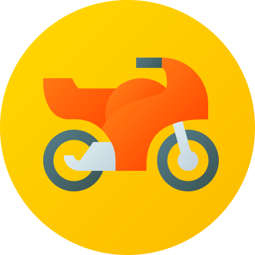 오토바이 Flat Circular Gradient icon