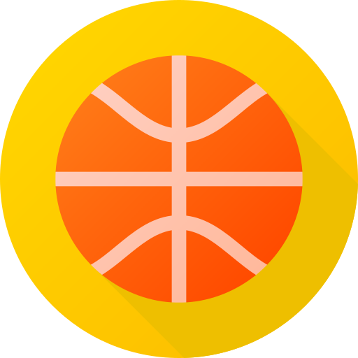농구 Flat Circular Gradient icon