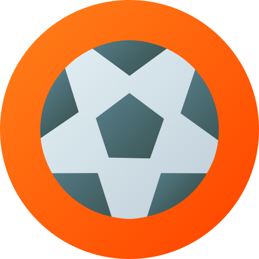 축구 Flat Circular Gradient icon