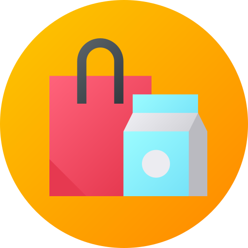 Shopping bag Flat Circular Gradient icon