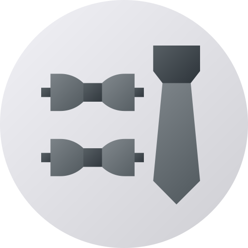 corbata Flat Circular Gradient icono