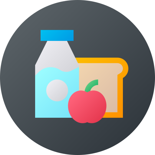 Groceries Flat Circular Gradient icon