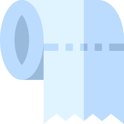 Toilet paper Basic Straight Flat icon