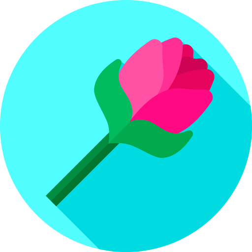 Rosa Flat Circular Flat icono