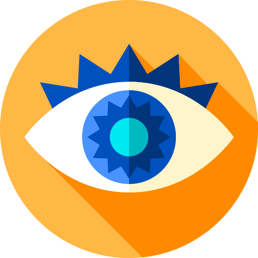 Eye Flat Circular Flat icon