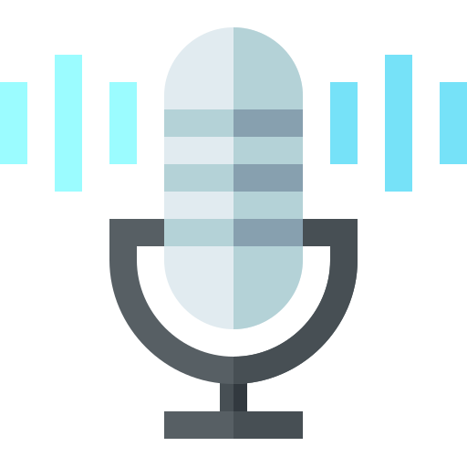 mikrofon Basic Straight Flat icon