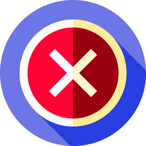 취소 Flat Circular Flat icon