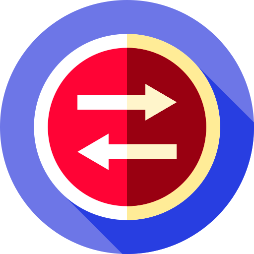 파일 전송 Flat Circular Flat icon