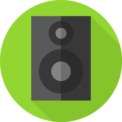 głośnik Flat Circular Flat ikona